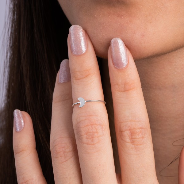 Anel Falange Lua em Prata 925 no Atacado