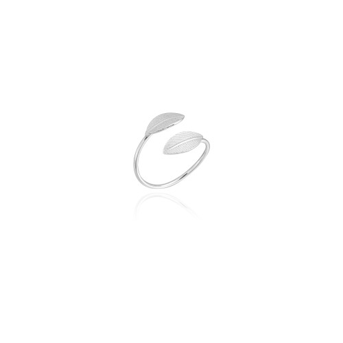 Anel Falange Regulável Folhas em Prata 925 no Atacado