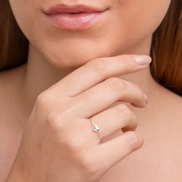 Anel Coração em Prata 925 no Atacado