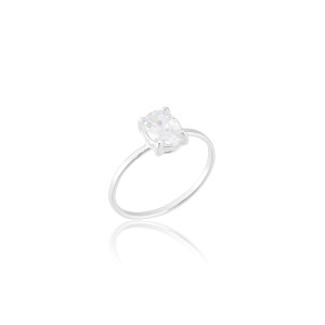 Anel Ponto de Luz Cristal em Prata 925 no Atacado