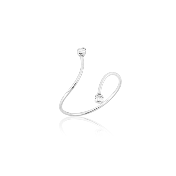 Anel Regulável Ponto de Luz em Prata 925 no Atacado 