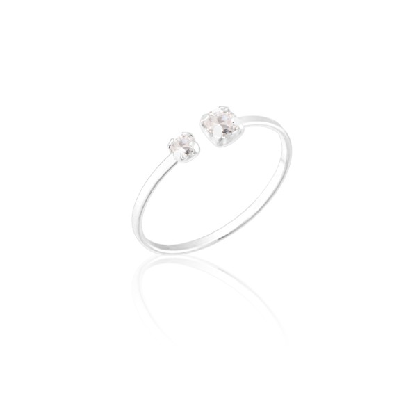 Anel Regulável Ponto de Luz em Prata 925 no Atacado 