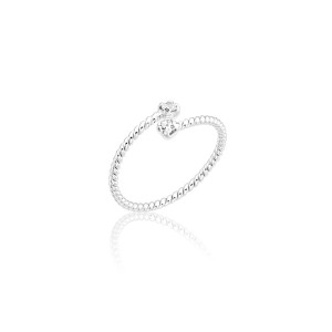 Anel Regulável Ponto de Luz em Prata 925 no Atacado 