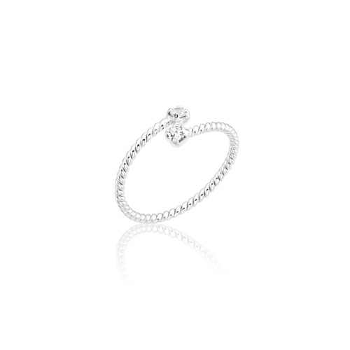 Anel Regulável Ponto de Luz em Prata 925 no Atacado 