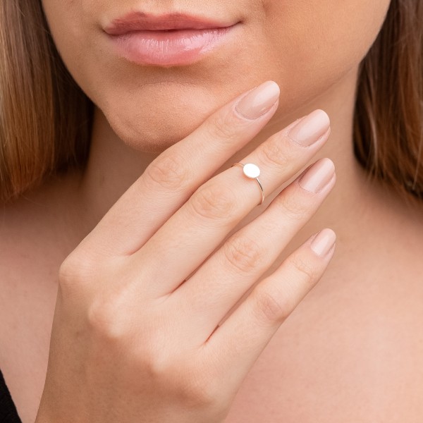 Anel Falange Círculo em Prata 925 no Atacado