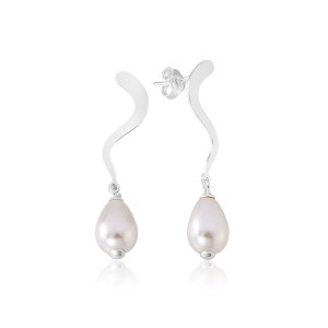 Brinco Orgânico e Pérola em Prata 925 no Atacado