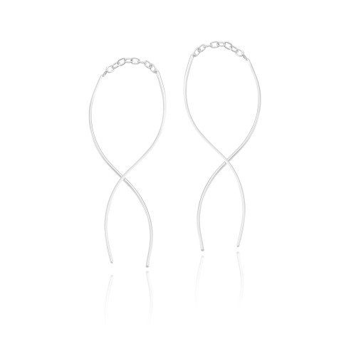 Brinco Fios Corrente em Prata 925 no Atacado