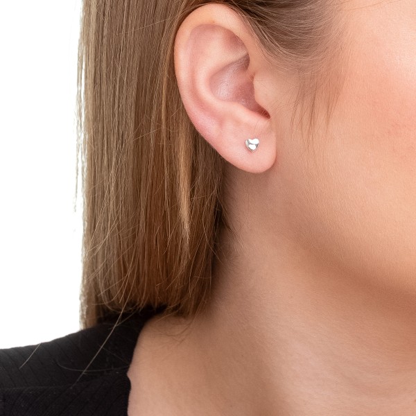 Brinco Coração em Prata 925 no Atacado