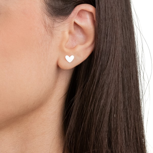 Brinco Coração em Prata 925 no Atacado