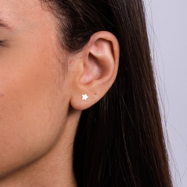 Brinco Estrela em Prata 925 no Atacado