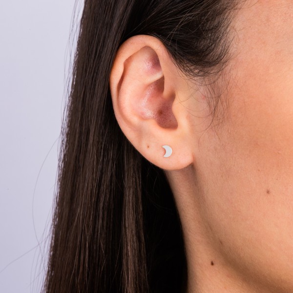 Brinco Lua em Prata 925 no Atacado