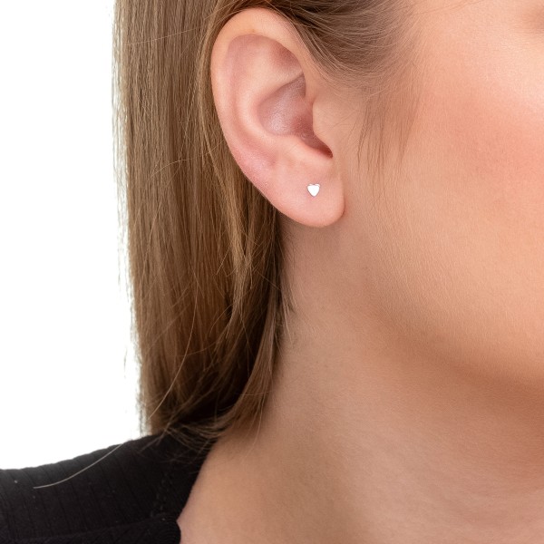 Brinco Coração em Prata 925 no Atacado