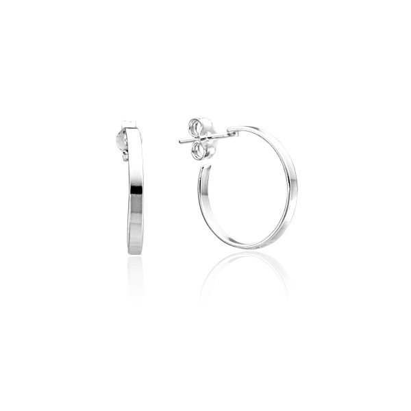 Brinco Argola Lisa de Prata 925 no Atacado