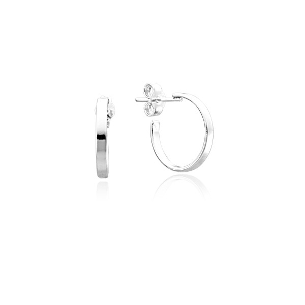 Brinco Argola Lisa de Prata 925 no Atacado