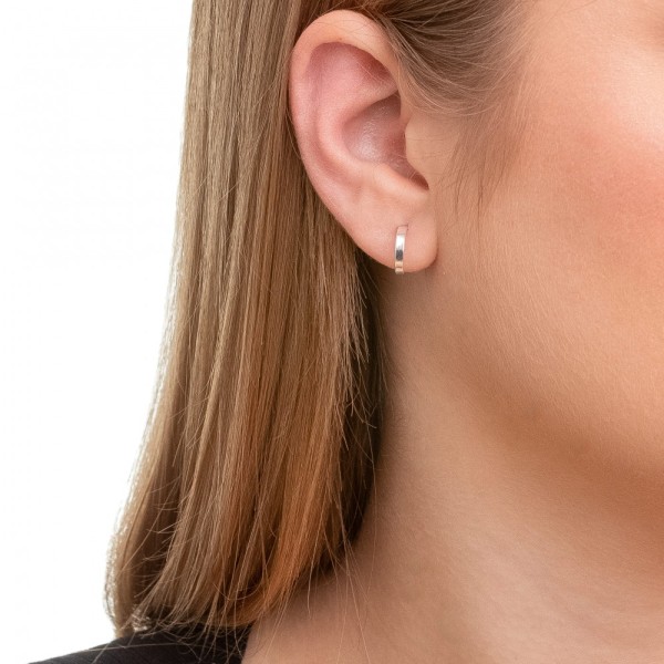 Brinco Argola Lisa de Prata 925 no Atacado