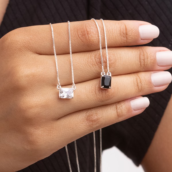 Escapulário Pedras em Prata 925 no Atacado