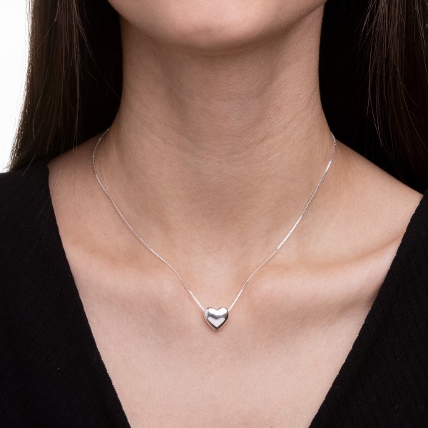Colar Coração em Prata 925 no Atacado