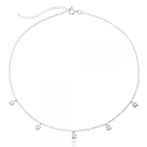 Choker Ponto de Luz em Prata 925 no Atacado