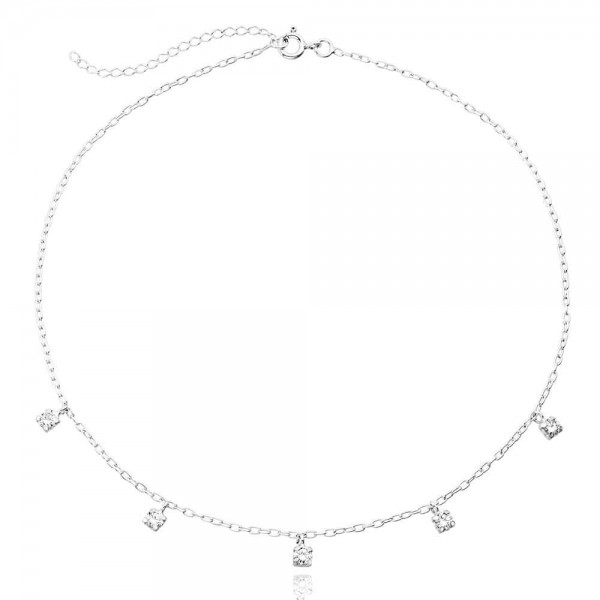Choker Ponto de Luz em Prata 925 no Atacado