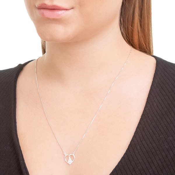 Escapulário N.S Aparecida e Espírito Santo em Prata 925 no Atacado