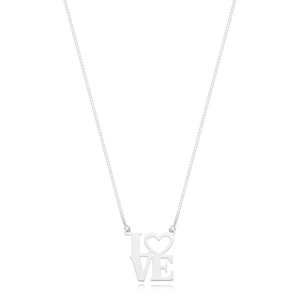 Colar Love em Prata 925 no Atacado
