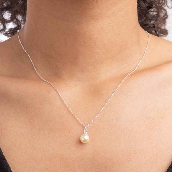 Pingente Pérola em Prata 925 no Atacado
