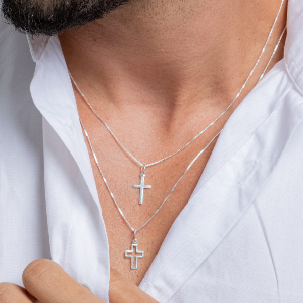 Pingente Cruz em Prata 925 no Atacado
