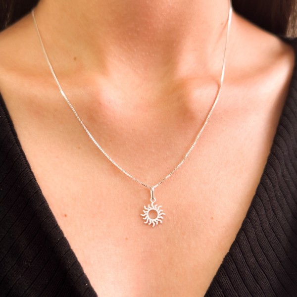 Pingente Sol em Prata 925 no Atacado
