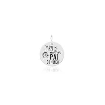Pingente Para o Melhor Pai do Mundo Prata 925 no Atacado
