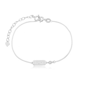 Pulseira Love com Ponto de Luz em Prata 925 no Atacado