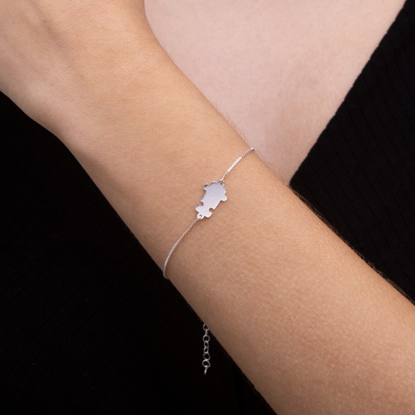 Pulseira Quebra Cabeça em Prata 925 no Atacado