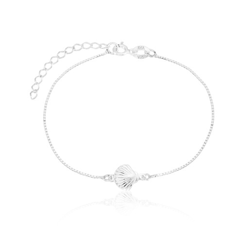 Pulseira Mini Concha em Prata 925 no Atacado