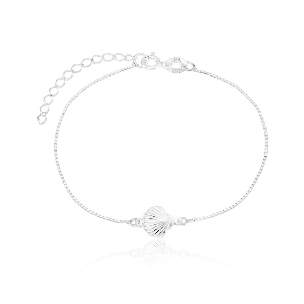 Pulseira Mini Concha em Prata 925 no Atacado