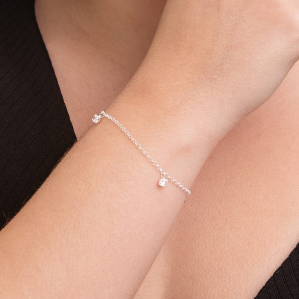 Pulseira Pontos de Luz em Prata 925 no Atacado