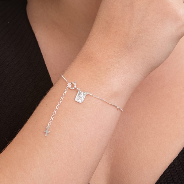Pulseira Escapulário em Prata 925 no Atacado