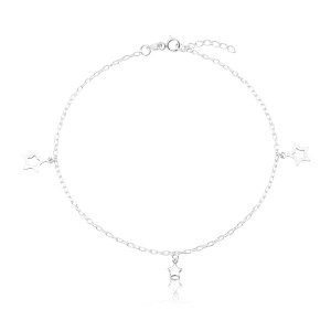 Tornozeleira Estrelas em Prata 925 no Atacado